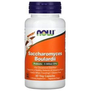 Now Foods, Saccharomyces Boulardii, 60 Veg Capsules - HealthCentralUSA