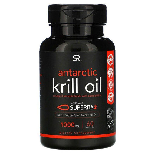 Sports Research, SUPERBA 2 Antarctic Krill Oil with Astaxanthin, 1,000 mg, 60 Softgels - HealthCentralUSA
