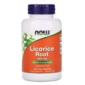 Now Foods, Licorice Root, 450 mg, 100 Veg Capsules - HealthCentralUSA