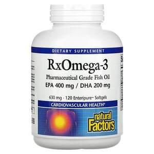 Natural Factors, Rx Omega-3, 630 mg, 120 Enteripure Softgels - HealthCentralUSA