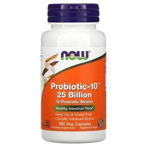 Now Foods, Probiotic-10 , 25 Billion, 100 Veg Capsules - HealthCentralUSA
