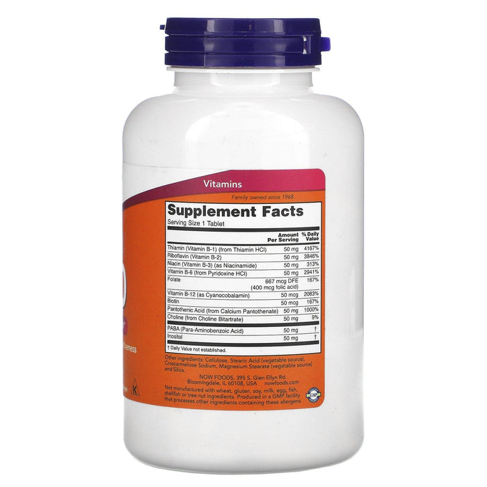 Now Foods, B-50, 250 Tablets - HealthCentralUSA