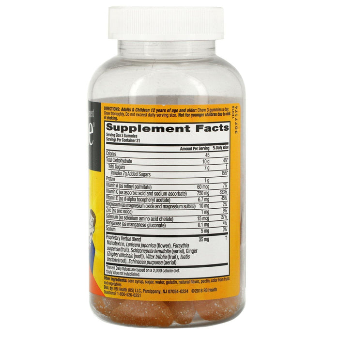 AirBorne, Original Immune Support Supplement, Zesty Orange, 63 Gummies - HealthCentralUSA
