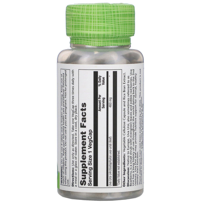 Solaray, Uva Ursi, 460 mg, 100 VegCaps - HealthCentralUSA