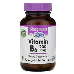 Bluebonnet Nutrition, Vitamin B-6, 200 mg, 90 Vegetable Capsules - HealthCentralUSA