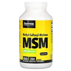 Jarrow Formulas, MSM, 1,000 mg, 200 Veggie Caps - HealthCentralUSA