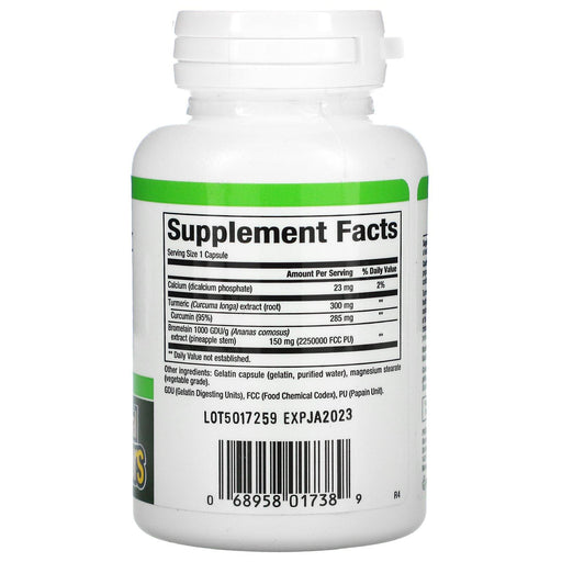 Natural Factors, Turmeric & Bromelain, 450 mg, 90 Capsules - HealthCentralUSA