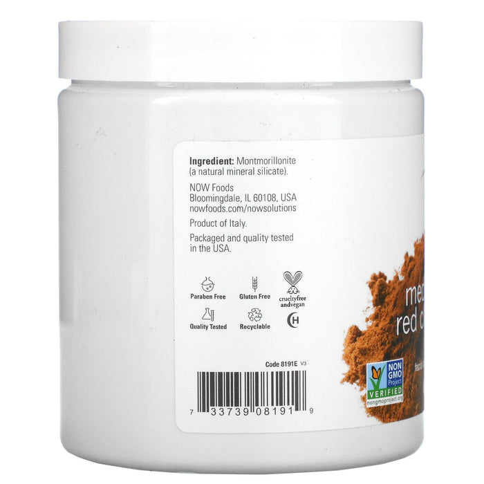 Now Foods, Solutions, Mediterranean Red Clay Powder, 14 oz (397 g) - HealthCentralUSA