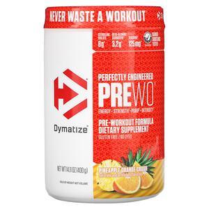 Dymatize Nutrition, Perfectly Engineered Pre WO, Pre-Workout Formula, Pineapple Orange Crush, 14.11 oz (400 g) - HealthCentralUSA