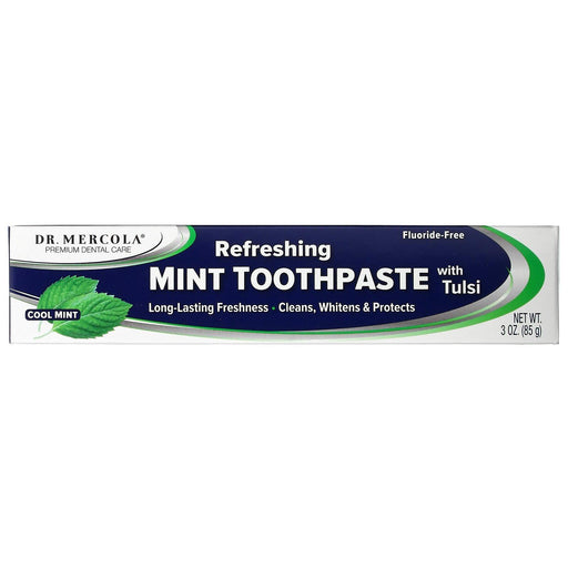 Dr. Mercola, Refreshing Toothpaste with Tulsi, Cool Mint, 3 oz (85 g) - HealthCentralUSA