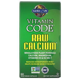 Garden of Life, Vitamin Code, RAW Calcium, 60 Vegetarian Capsules - HealthCentralUSA