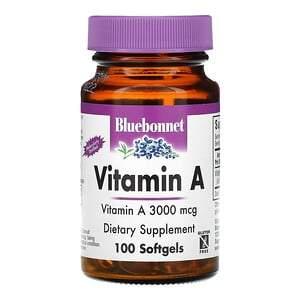 Bluebonnet Nutrition, Vitamin A, 3,000 mcg, 100 Softgels - HealthCentralUSA