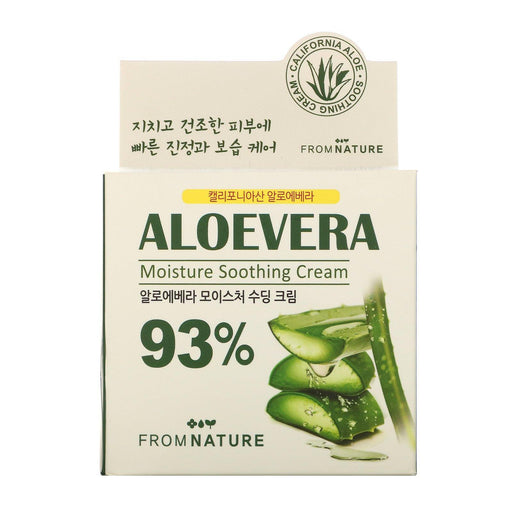 FromNature, Aloe Vera, 93%, Moisture Soothing Cream, 80 ml - HealthCentralUSA