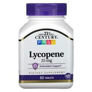 21st Century, Lycopene, 25 mg, 60 Tablets - HealthCentralUSA