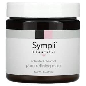 Sympli Beautiful, Activated Charcoal Pore Refining Beauty Mask, 4 oz (113 g) - HealthCentralUSA