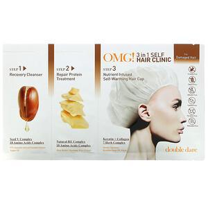 Double Dare, OMG! 3-in-1 Self Hair Clinic, For Damaged Hair, 3 Step Kit - HealthCentralUSA