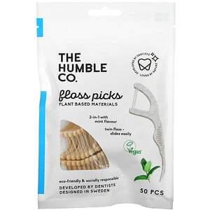 The Humble Co., 2-In-1 Floss Picks, Mint, 50 Picks - HealthCentralUSA