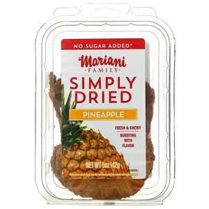 Mariani Dried Fruit, Family, Simply Dried, Pineapple, 5 oz ( 142 g) - HealthCentralUSA