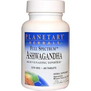 Planetary Herbals, Full Spectrum Ashwagandha, 570 mg, 60 Tablets - HealthCentralUSA