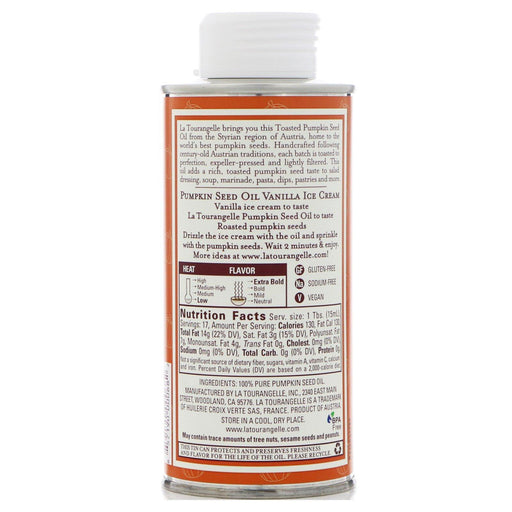 La Tourangelle, Toasted Pumpkin Seed Oil, 8.45 fl oz (250 ml) - HealthCentralUSA