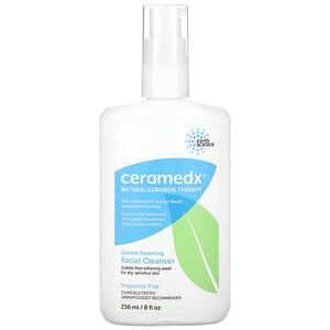 Ceramedx, Gentle Foaming Facial Cleanser, Fragrance Free, 8 fl oz (236 ml) - HealthCentralUSA
