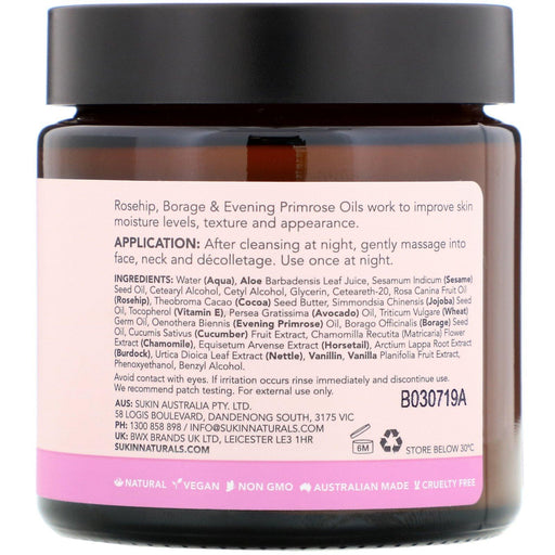 Sukin, Calming Night Cream, Sensitive, 4.06 fl oz (120 ml) - HealthCentralUSA