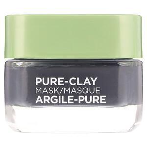 L'Oreal, Pure-Clay Beauty Mask, Detox & Brighten, 3 Pure Clays + Charcoal, 1.7 oz (48 g) - HealthCentralUSA