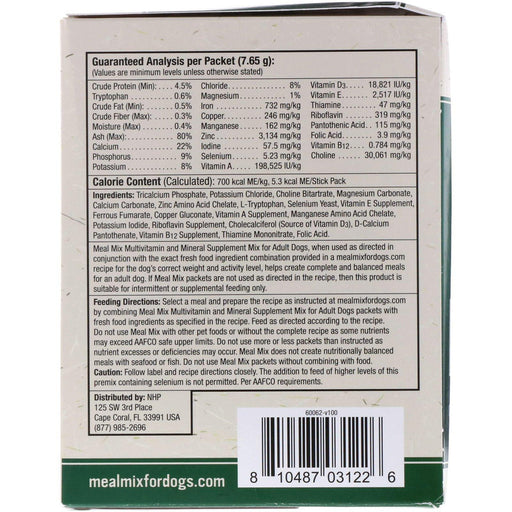 Dr. Mercola, Meal Mix, Multivitamin and Mineral Supplement Mix for Adult Dogs, 30 Packets, 0.26 oz (7.65 g) Each - HealthCentralUSA