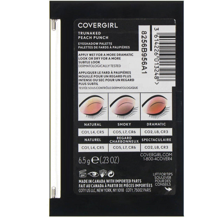 Covergirl, Trunaked, Eyeshadow Palette, Peach Punch, .23 oz (6.5 g) - HealthCentralUSA