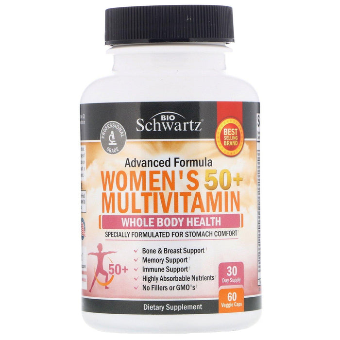BioSchwartz, Advanced Formula Women's 50+ Multivitamin, 60 Veggie Caps - HealthCentralUSA