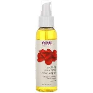 Now Foods, Solutions, Soothing Rose Facial Cleansing Oil, 4 fl oz (118 ml) - HealthCentralUSA