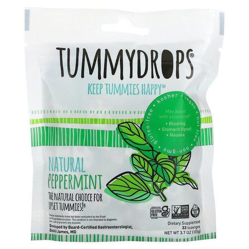 Tummydrops, Natural Peppermint, 33 Lozenges - HealthCentralUSA
