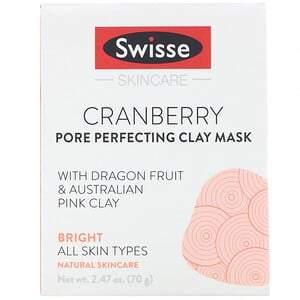 Swisse, Skincare, Cranberry Pore Perfecting Clay Mask, 2.47 oz (70 g) - HealthCentralUSA