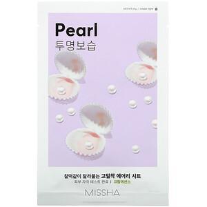 Missha, Airy Fit Beauty Sheet Mask, Pearl, 1 Sheet, 19 g - HealthCentralUSA