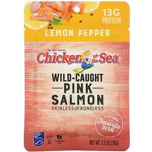 Chicken of the Sea, Wild-Caught Pink Salmon, Lemon Pepper, 2.5 oz (70 g) - HealthCentralUSA
