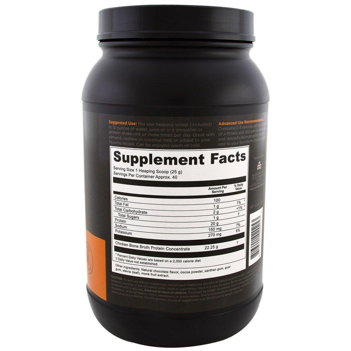 Dr. Axe / Ancient Nutrition, Bone Broth Protein, Chocolate, 2.22 lbs (1008 g) - HealthCentralUSA