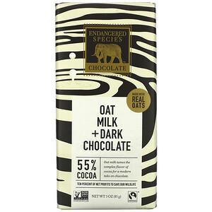 Endangered Species Chocolate, Oat Milk + Dark Chocolate, 55% Cocoa, 3 oz (85 g) - HealthCentralUSA