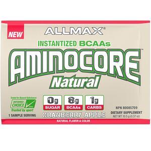 ALLMAX Nutrition, AMINOCORE Natural, Instantized BCAAs, Cranberry Apple, 10.5 g (0.37 oz) - HealthCentralUSA