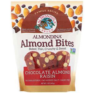 Almondina, Almond Bites, Chocolate Almond Raisin, 5 oz (142 g) - HealthCentralUSA