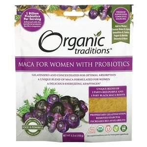 Organic Traditions, Maca For Women with Probiotics, 5.3 oz (150 g) - HealthCentralUSA