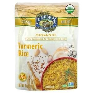 Lundberg, Organic Fully Cooked & Ready To Heat, Turmeric Rice, 8 oz (227 g) - HealthCentralUSA