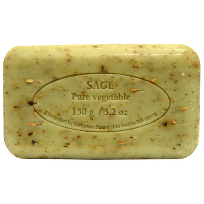 European Soaps, Pre de Provence, Bar Soap, Sage, 5.2 oz (150 g) - HealthCentralUSA