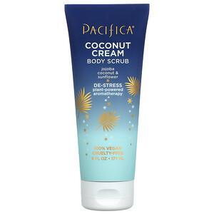 Pacifica, Coconut Cream, Body Scrub, Jojoba, Coconut & Sunflower, 6 fl oz (177 ml) - HealthCentralUSA