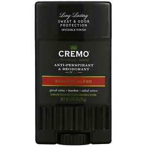 Cremo, Anti-Perspirant & Deodorant, No.13, Reserve Blend, 2.65 oz (75 g) - HealthCentralUSA