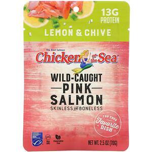 Chicken of the Sea, Wild-Caught Pink Salmon, Lemon & Chive, 2.5 oz ( 70 g) - HealthCentralUSA