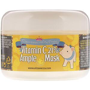 Elizavecca, Milky Piggy, Vitamin C 21% Ample Beauty Mask, 3.53 oz (100 g) - HealthCentralUSA