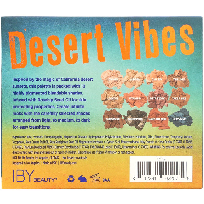 IBY Beauty, Eye Shadow Palette, Desert Vibes, 0.42 oz (12 g) - HealthCentralUSA