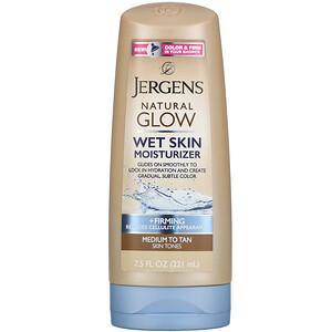Jergens, Natural Glow, Wet Skin Moisturizer, Firming, Medium to Tan, 7.5 fl oz (221 ml) - HealthCentralUSA