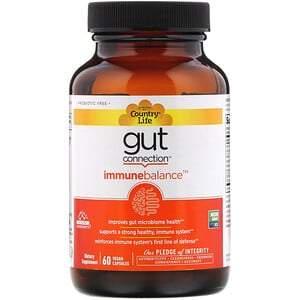 Country Life, Gut Connection, Immune Balance, 60 Vegan Capsules - HealthCentralUSA