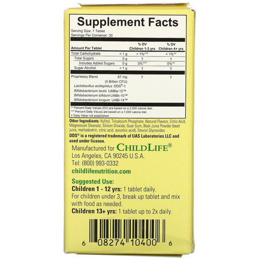 ChildLife, LiveBiotics, Immune & Digestive Support, Natural Berry Flavor, 5 Billion CFU, 30 Chewable Tablets - HealthCentralUSA